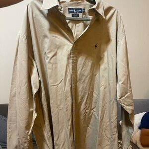 Ralph Lauren Men's Khaki Button Down Shirt